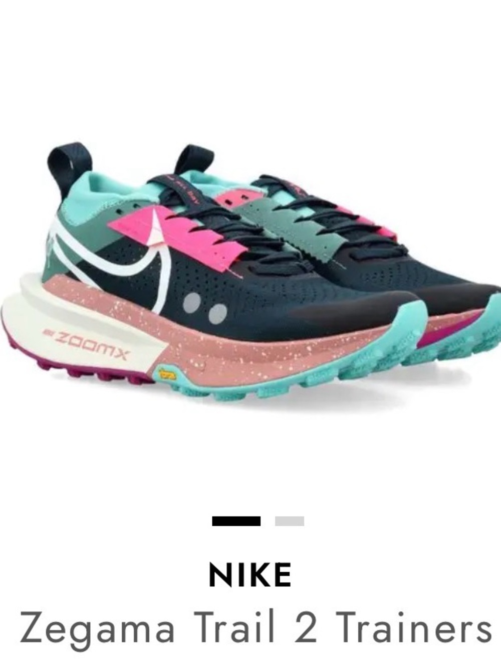 Nike Zegama Trail 2 Trainers - Teal Pink Black